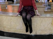 Preview 1 of Nylon legs in mall