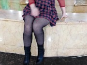 Preview 2 of Nylon legs in mall