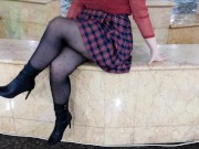 Preview 3 of Nylon legs in mall