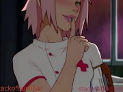 Preview 3 of Sakura becomes your mistress Femdom Voiced CBT Oral JOI Futa hentai/ V.2
