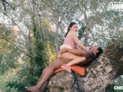 Preview 4 of MAMACITAZ - Francesca Di Caprio Climbs Tree To Ride Big Black Cock Full Scene
