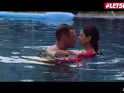 Preview 2 of LETSDOEIT - Curvy Ass Latina Canela Skin Has Amazing Sex By The Pool Full Scene
