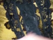 Preview 6 of Cumming on gf's dirty worn panties