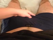 Preview 1 of Jerking off a big dick to a guy. Moans - LuxuryOrgasm