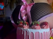 Preview 6 of Kitsune's Spectacular Stinky Sploshing Valentine's Day Special! (3,000 Followers! Cake Farts,Twerk)