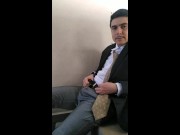 Preview 4 of Handsome straight man in suit needs help to relax