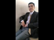 Preview 5 of Handsome straight man in suit needs help to relax