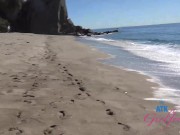 Preview 1 of Beach date with Kourtney Rae who loved having her pussy played with and giving road head POV