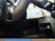 Preview 4 of Naughty teacher squirts under her desk during the lesson