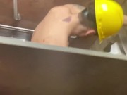 Preview 4 of Daniel HAUSSER sucks off construction worker in public bathroom