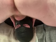 Preview 1 of Faggot cocksucker giving sloppy head to straight alpha, earning a fat nut in return