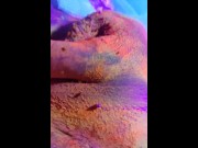Preview 5 of solo male blacklight glow body paint art session - more visually stunning than sexy