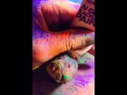 Preview 6 of solo male blacklight glow body paint art session - more visually stunning than sexy