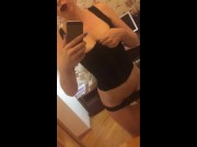 Preview 6 of Red lipstick corset goth pinup girl video striptease homemade amateur lips naughty sexy hot real