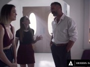 Preview 2 of MODERN-DAY SINS - Stepdad Quietly Tries To Bang His Stepdaughter's Cute Blonde Friend