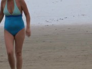 Preview 3 of My wife on the beach enjoys first time sex with her best friend's husband, real cuckold husband