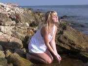 Preview 6 of Divine Blonde Teen Blissfully Naked in the Sea