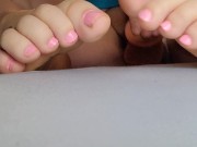 Preview 3 of Orgasm makes pink toes curl and pussy squirt