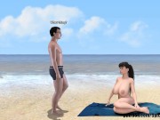 Preview 2 of Adventures Of Willy D: Girl With Huge Boobs, Public Beach Deepthroat And Throat Pie-S2E25