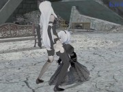 Preview 1 of 2B and A2 have deep futanari sex in the city. - Nier: Automata Hentai