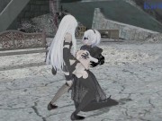 Preview 3 of 2B and A2 have deep futanari sex in the city. - Nier: Automata Hentai