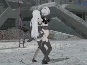 Preview 4 of 2B and A2 have deep futanari sex in the city. - Nier: Automata Hentai