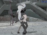 Preview 5 of 2B and A2 have deep futanari sex in the city. - Nier: Automata Hentai