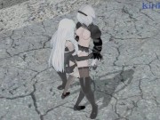 Preview 6 of 2B and A2 have deep futanari sex in the city. - Nier: Automata Hentai