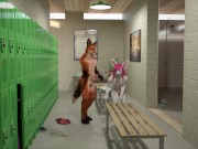 Preview 4 of 2 Foxes in locker room