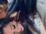 Preview 5 of Tattooed trans goth girl fucks asian babe (FULL VID ON OF)