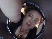 Preview 3 of Stepmom stuck in the garbage can needs sex to get free