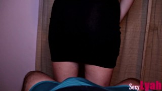 UPSKIRT FOR FUCK MY SILVER DRESS AFTER DANCE IN THE PARTY