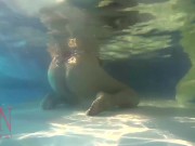 Preview 3 of Underwater pussy show. Mermaid fingering masturbation Cam 3 1