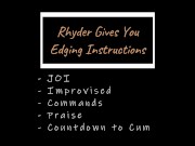 Preview 1 of [TM4M] [TM4TF] Rhyder Gives You Edging Instructions (Audio)