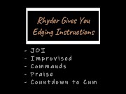 Preview 3 of [TM4M] [TM4TF] Rhyder Gives You Edging Instructions (Audio)