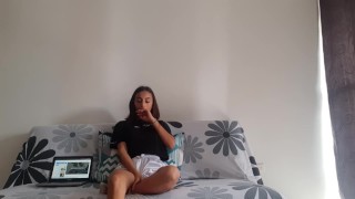 🔥 Ahegao Slut Controlled with Lovense Lush Sucks HUGE Dildo 🔥