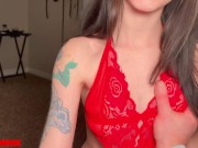 Preview 1 of Kitty Cam Sloppy Spit Covered Deepthroat POV Blowjob