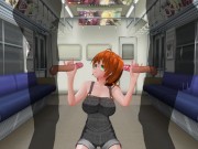 Preview 1 of 3D HENTAI Red-haired girlfriend in the subway agreed to give us a blowjob with a friend