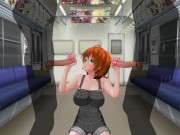 Preview 4 of 3D HENTAI Red-haired girlfriend in the subway agreed to give us a blowjob with a friend