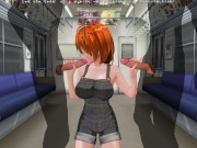 Preview 5 of 3D HENTAI Red-haired girlfriend in the subway agreed to give us a blowjob with a friend