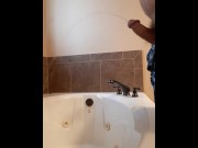 Preview 6 of Bathtub Pissing With A Hard Cock