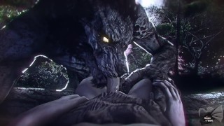 Werewolf give best blow job to hunter HD by Dragon-V0942