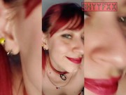 Preview 2 of ShyyFxx gagging on your cock to the bottom and playing with saliva SALIVA FETISH JOI