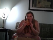 Preview 2 of BBW Stuffing Fat Face with Pizza - Bettie Brickhouse
