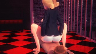 Hentai Uncensored - Nagisa Fucked Cowgirl in a BSDM room