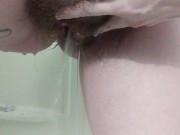 Preview 5 of Pregnant Hairy Piss in Bath Compilation