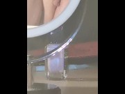Preview 4 of My sparkling squirting fountain - WET ASS PUSSY squirts twice while parents in the other room hihi