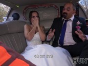 Preview 6 of HUNT4K. Random passerby scores luxurious bride in the wedding limo