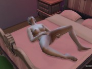 Preview 3 of Pretty Blonde Masturbates Alone at Home - Sexual Hot Animations