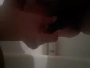 Preview 6 of Squirting and pissing IN THE TUB WHILE FUCKING MYSELF WITH A CUCUMBER INSERTED